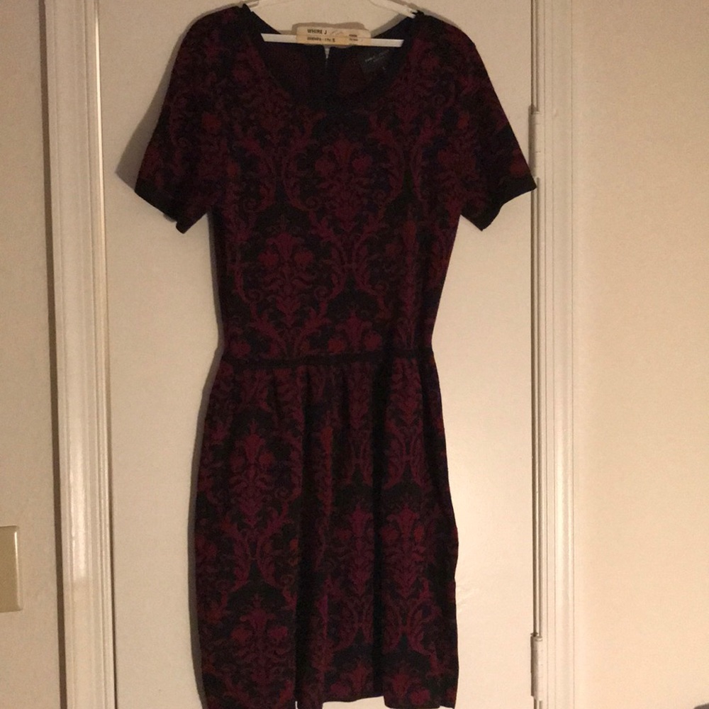 Red and black dress